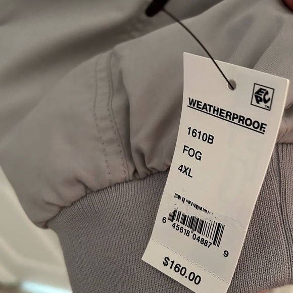 Weatherproof Fog Waterproof Warm Bomber Winter Jacket grayish size 4XL - Picture 5 of 12